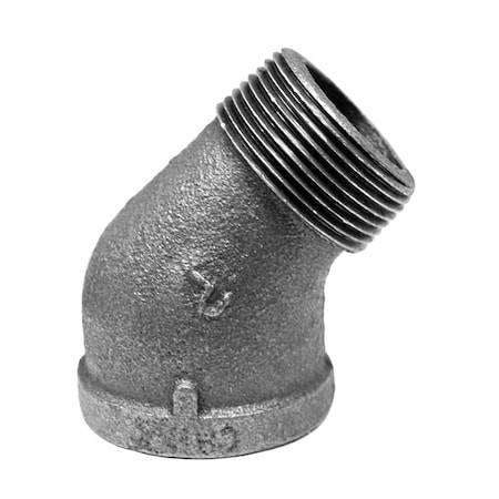 Jones Stephens 3/4in. Galvanized Iron 45Deg. Street Elbow, Banded G2950100